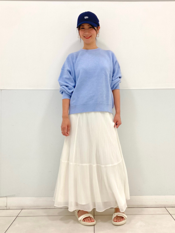 最安値！ ホワイトスカイヴェールコーデ 低身長/小柄のスタイルアップ術】ふわふわニットに心ときめく