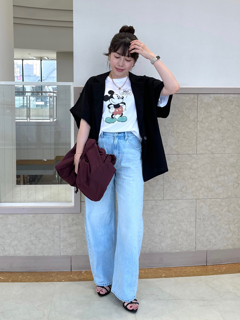 ユニクロ　バギーカーブジーンズ　UNIQLO 23 丈短め ユニクロ公式 | バギーカーブジーンズ丈短め