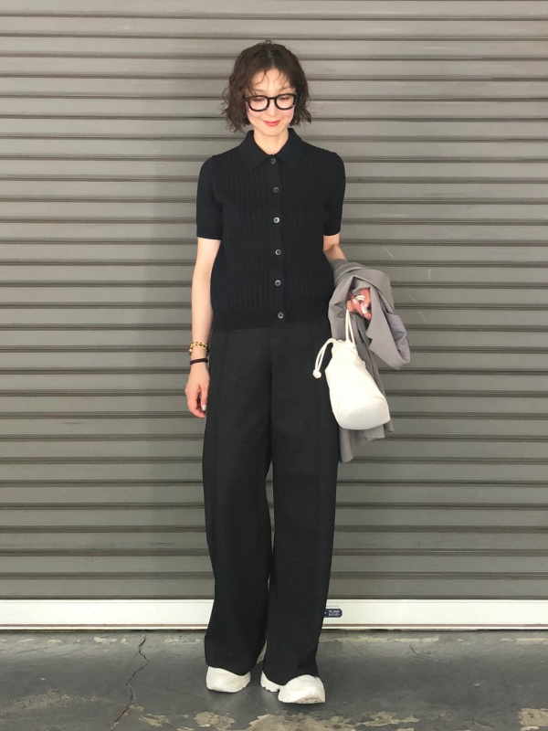 ソフトタッチクルーネックTシャツ/長袖、カシミヤリラックスVネック