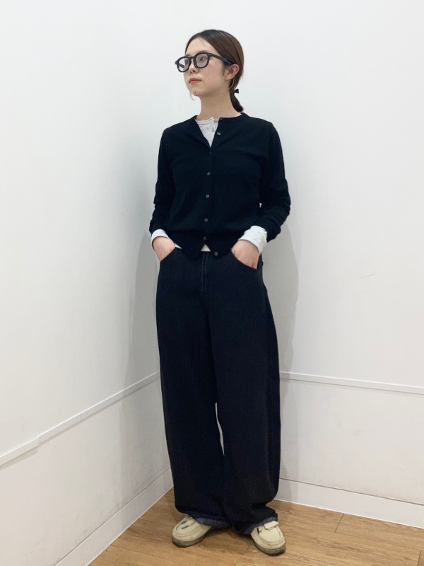 未使用✨ユニクロC ブラック カシミヤクルーネックショートベスト M