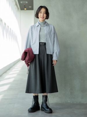 ユニクロ公式 | コットンコクーンシャツ/ストライプ