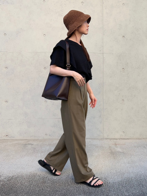 KISHIDAMIKI ウールクロシェハット ブラック KISHIDAMIKI ウールクロシェハット ブラック KISHIDA MIKI