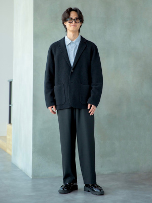 UNIQLO C ニットジャケット　M ブラック ユニクロ公式 | ニットショートジャケット