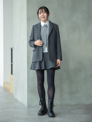 今季♡ 新品未使用 UNIQLO ツイードテーラードジャケット Sサイズ ユニクロ公式 | ツイードテーラードジャケット