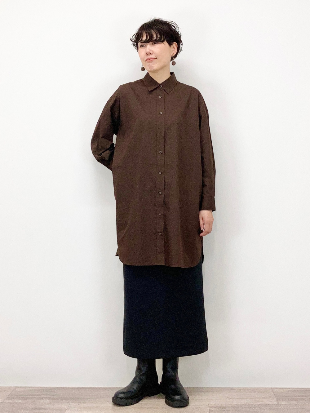 オーバーサイズシャツワンピース」の着用コーディネート| ユニクロ公式