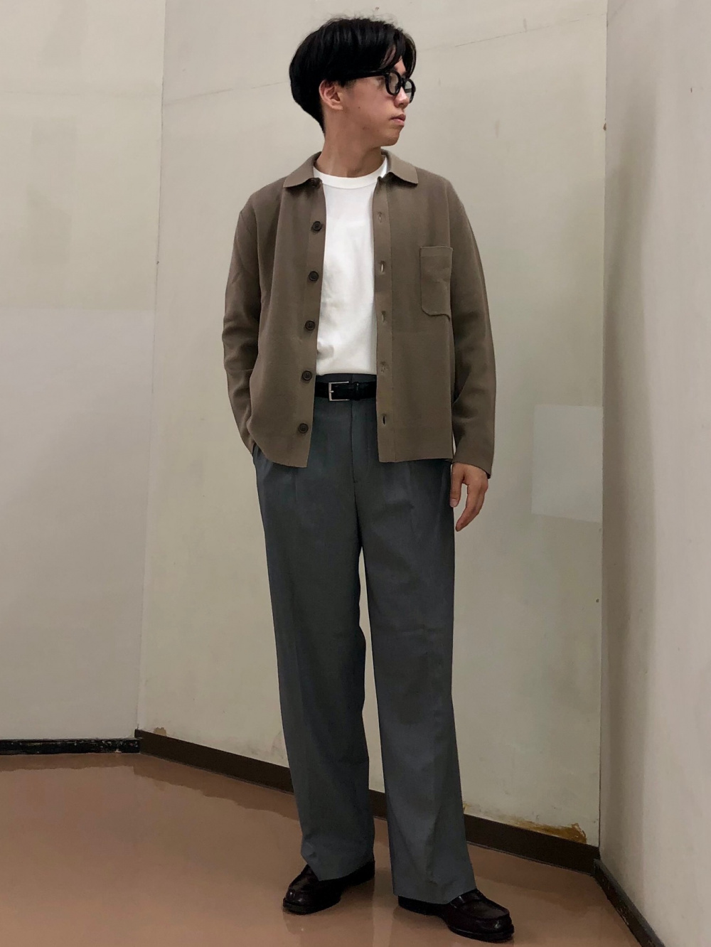 ダブルジャケット、タックワイドパンツ」の着用コーディネート