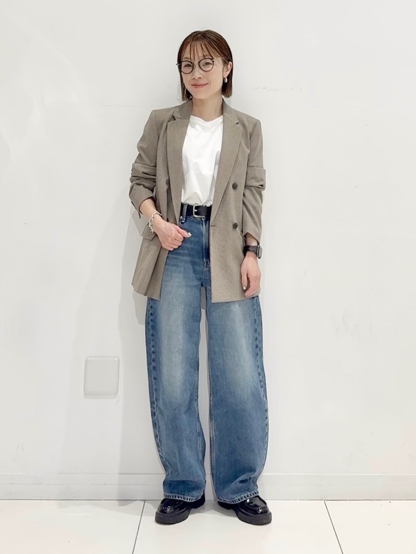 バギーカーブジーンズ丈短め」の着用コーディネート| ユニクロ公式