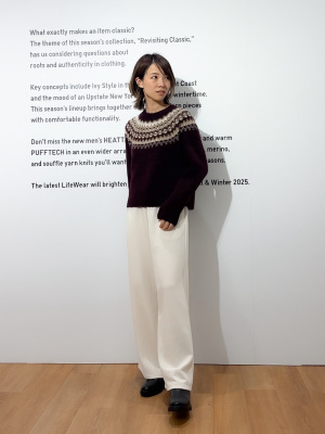 ユニクロ公式 | ジャカードクルーネックカーディガン（長袖）