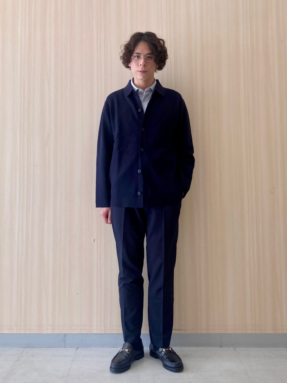 未使用 ユニクロ UNIQLO 感動パンツ ノンアイロンジャージシャツ　セット ドライノンアイロンジャージーシャツ（ボタンダウン・半袖