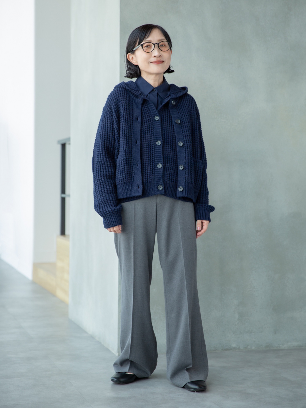 ワッフルニットフーデッドベスト」の着用コーディネート| ユニクロ公式