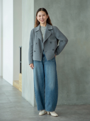 未使用品【CARLO PALAZZI×ERIBE】高級　カシミヤ　セーター ピュアカシミヤセーターハーフジップ/40代50代からのメンズ