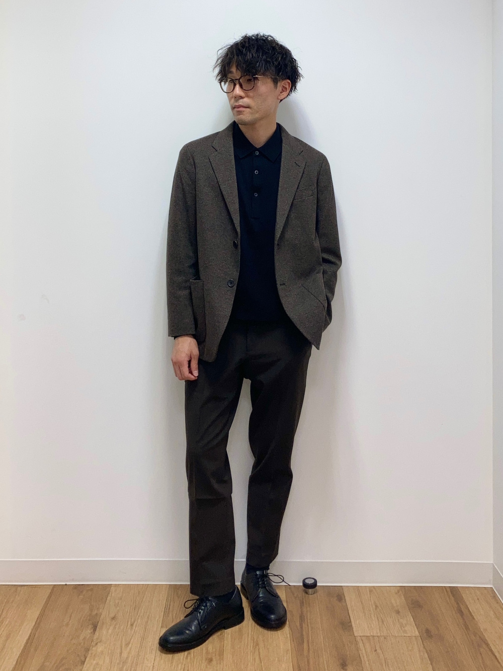 ブラッシュドジャージージャケット/ツイード、ウォッシャブル