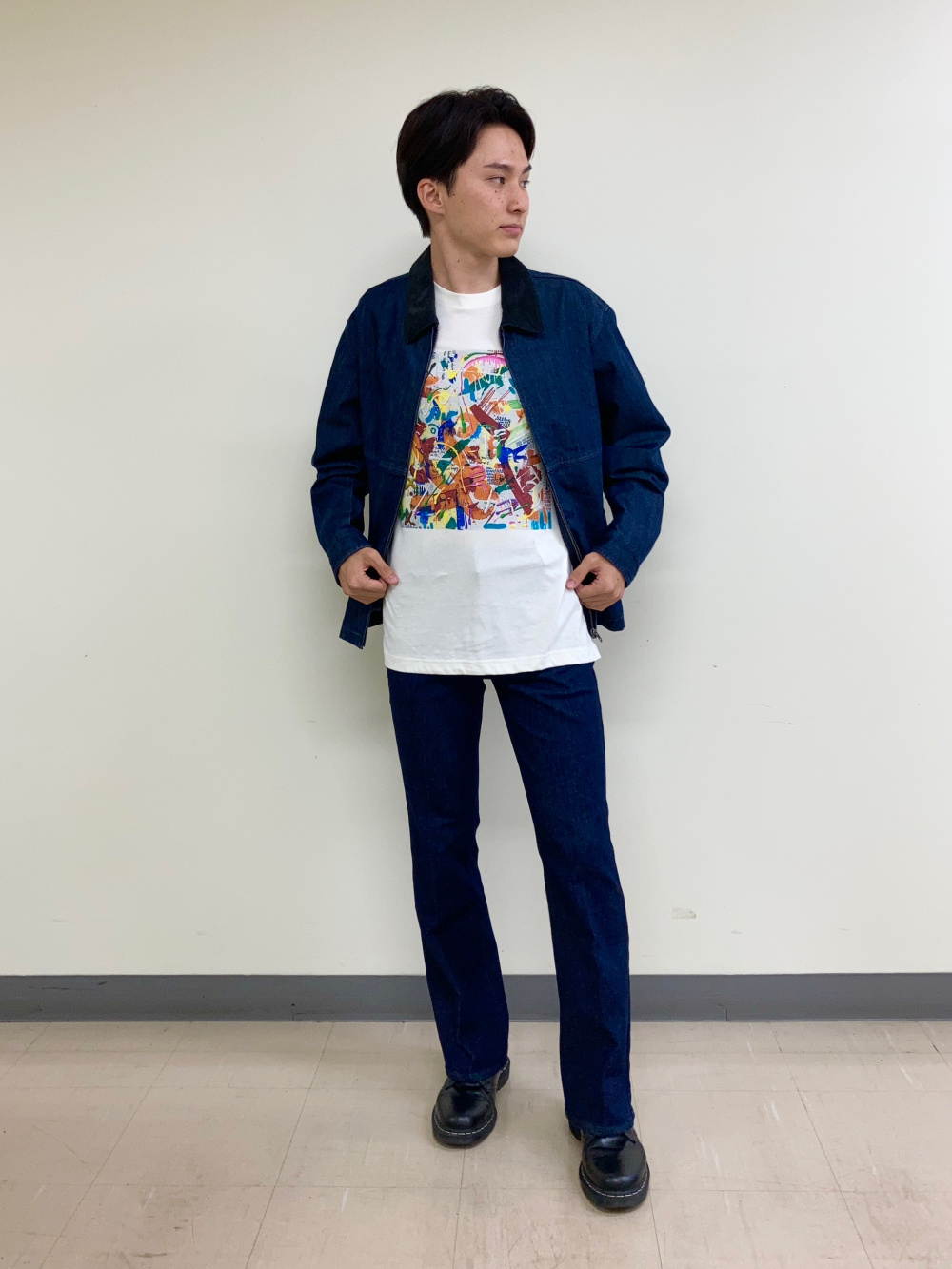 ユニクロ ジップアップショートブルゾン デニム Mサイズ A review of the UNIQLO Zip-Up Short Blouson! [UNIQLO New Release