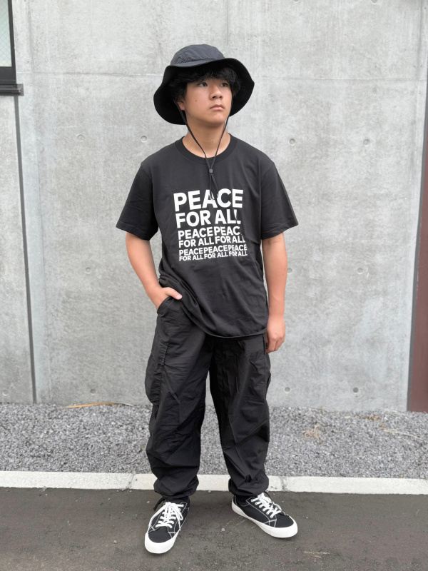 コットンショートブルゾン、ワイドフィットカーゴパンツの