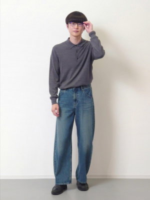 ユニクロ公式 | バギーカーブジーンズ丈短め