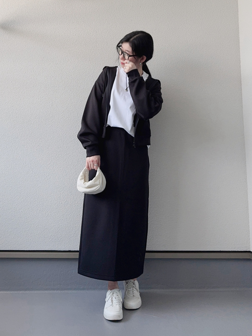 ソフトニットフリースリブハイネックT、感動ダブルジャケット