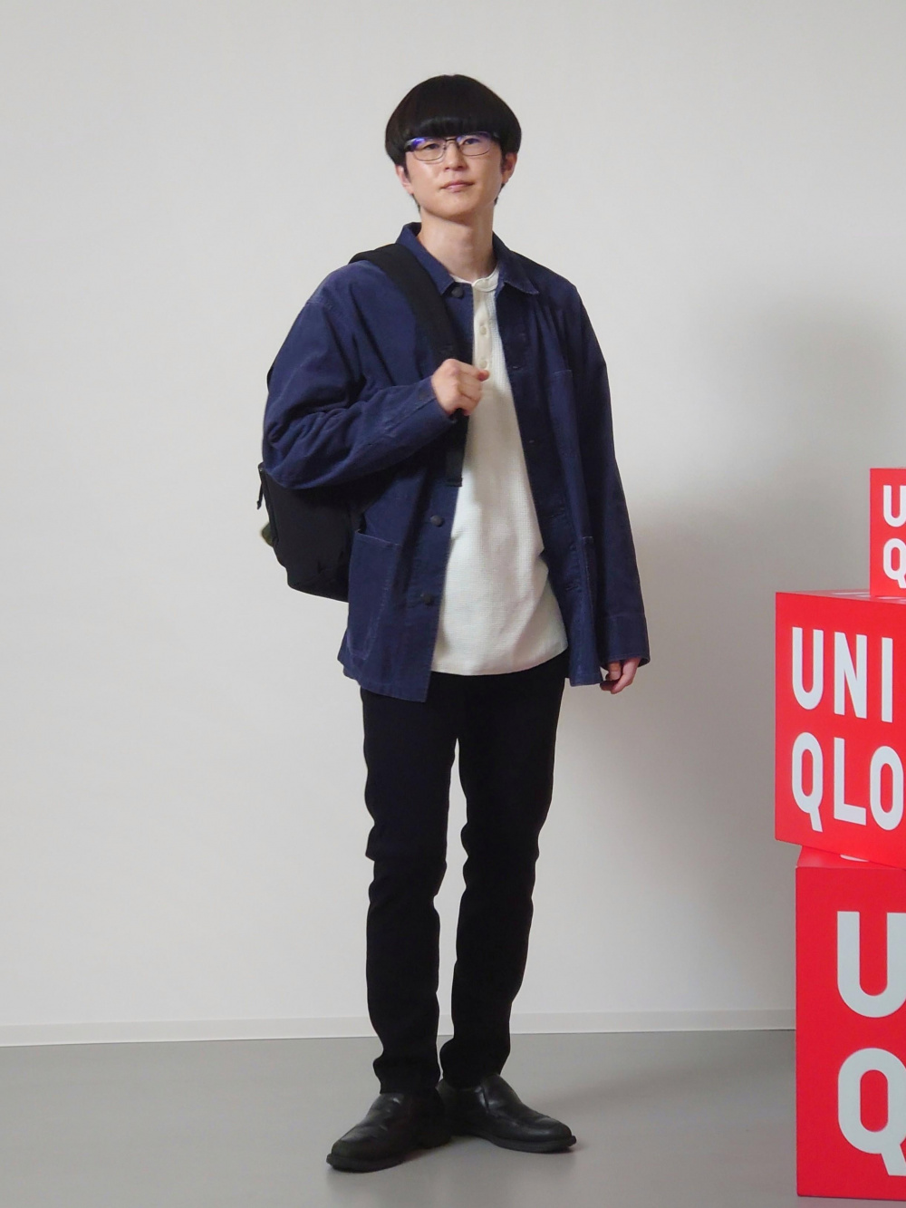 ワッフルヘンリーネックTシャツ、ヒートテックボアスウェットパンツ