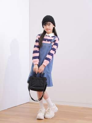 ジャンパースカート　ロンハーマン　XS X-girl Stages ジャンパースカート フロントジップカーゴ