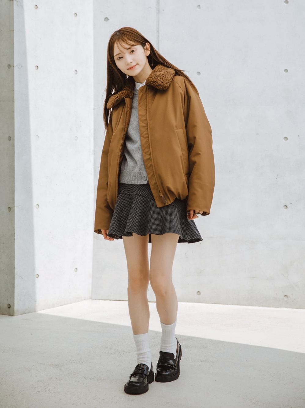 プリーツキャミソールワンピース/ジオメトリック、クレープジャージーT