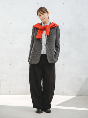 今季♡ 新品未使用 UNIQLO ツイードテーラードジャケット Sサイズ ユニクロ公式 | ツイードテーラードジャケット