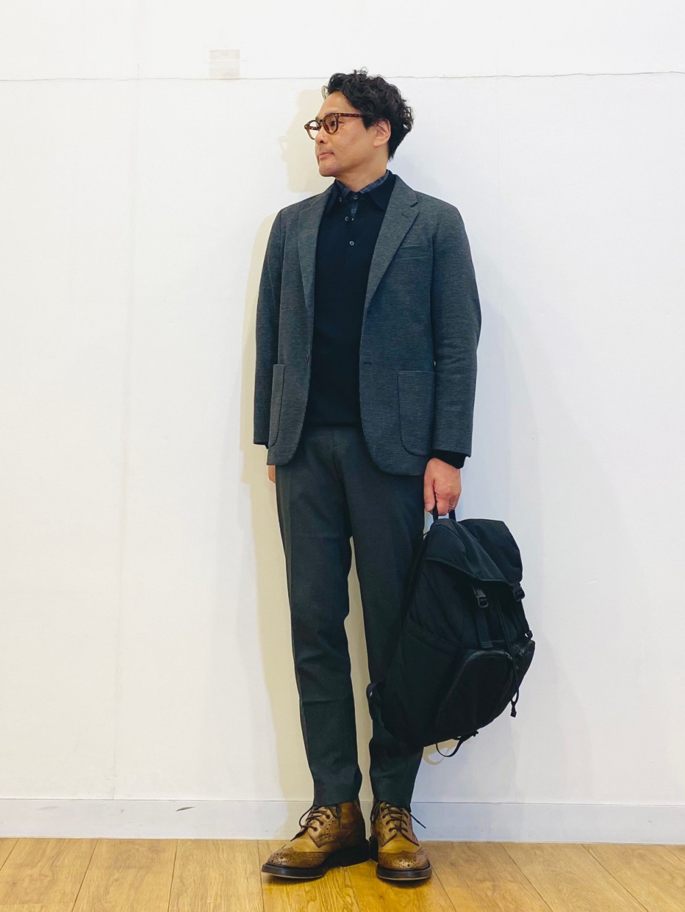 感動ジャケット、ウォッシャブルミラノリブクルーネックセーター」の