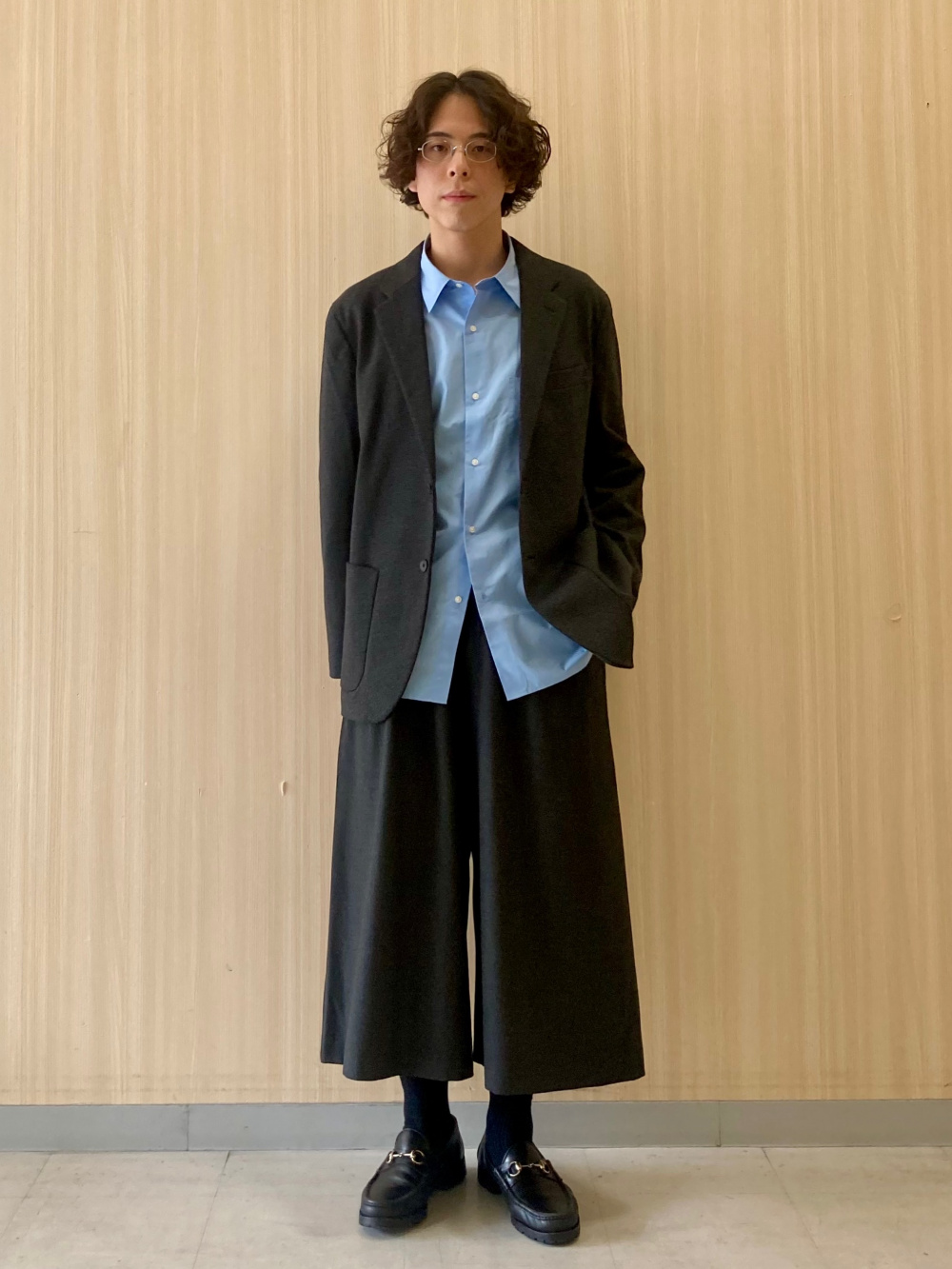 ブラッシュドジャージージャケット、ブロードオーバーサイズシャツ」の