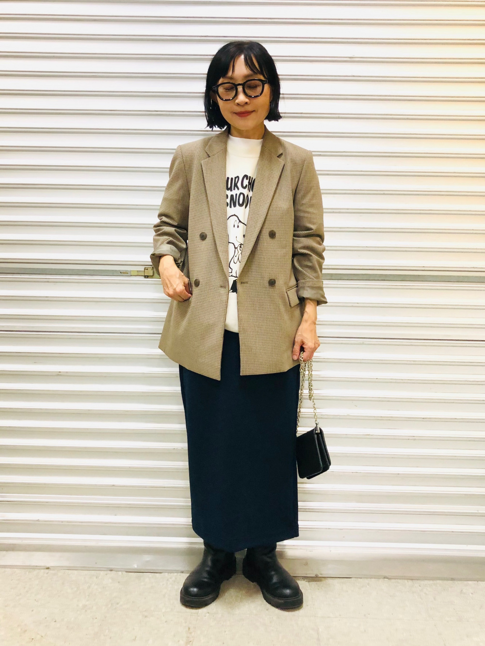 ダブルジャケット、矢沢あいコレクション UT」の着用コーディネート