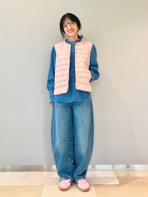 デニムフリルシャツ（レディース）の着用コーディネート一覧| ユニクロ公式