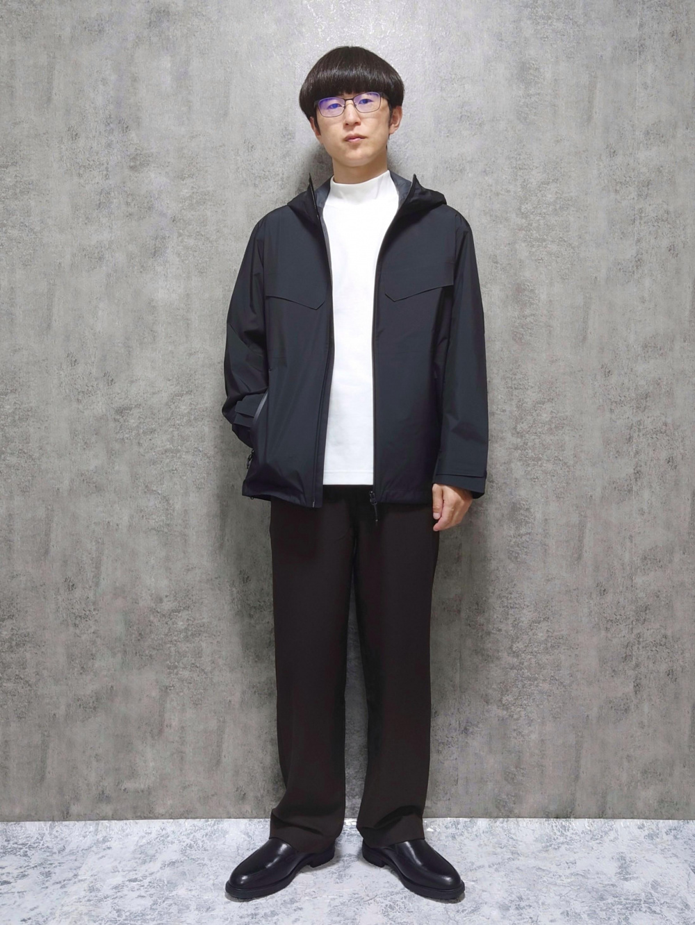 オーバーサイズカラーデニムジャケット、ブラッシュドモック