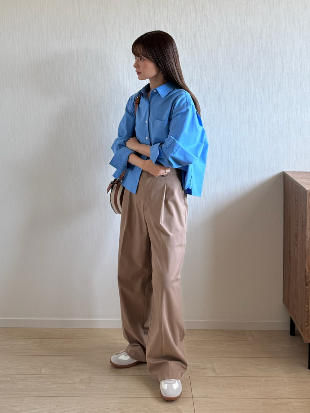 【セットアップ】ユニクロC ダブルジャケット タックワイドパンツ　Lサイズ セットアップ】ユニクロC ダブルジャケット タックワイドパンツ