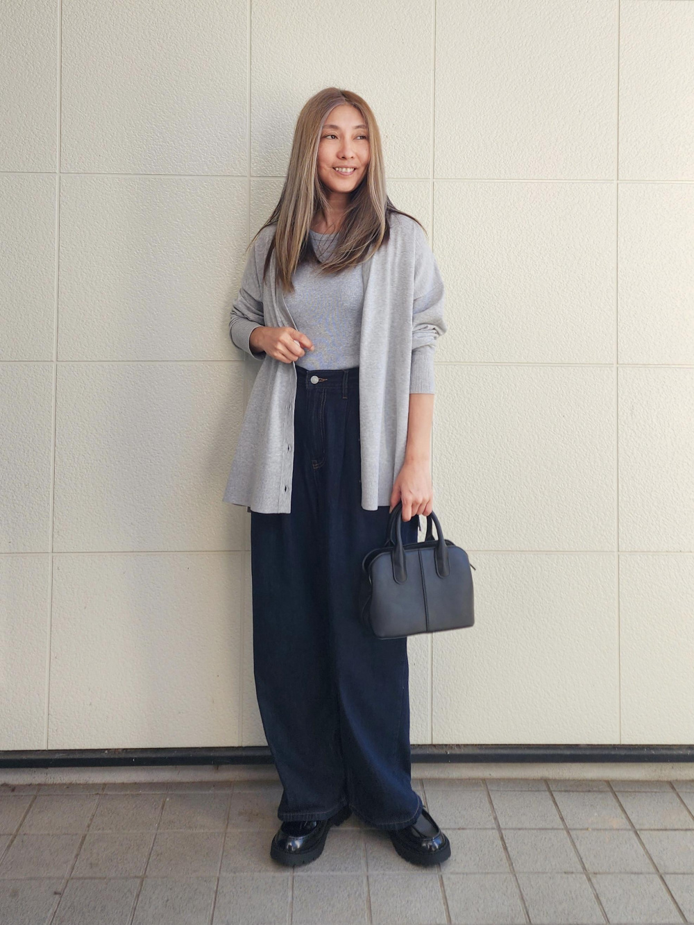 コットンロングシャツワンピース（長袖・標準丈・111.5～122.5cm