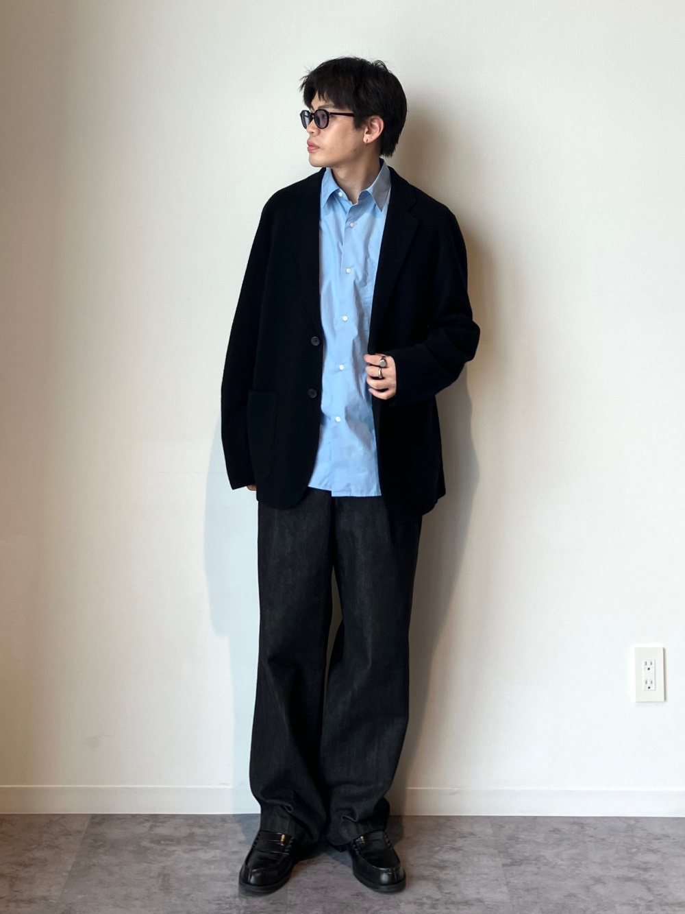 ユニクロ ＋J ウールブレンドジャケット＆パンツ＆ブロードシャツ 未使用 UNIQLO - UNIQLO +J ウール ウールブレンド オーバーサイズシャツ