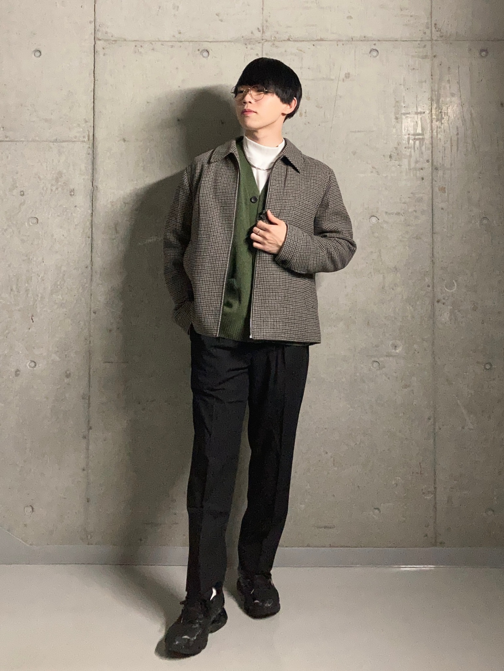 ブラッシュドジャージージャケット/ヘリンボーン、ブラッシュドモック