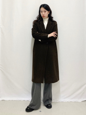 UNIQLO U コットンロングコート サイズXL ブラック　新品7,990円 UNIQLO U コットンロングコート サイズXL ブラック 新品7,990円