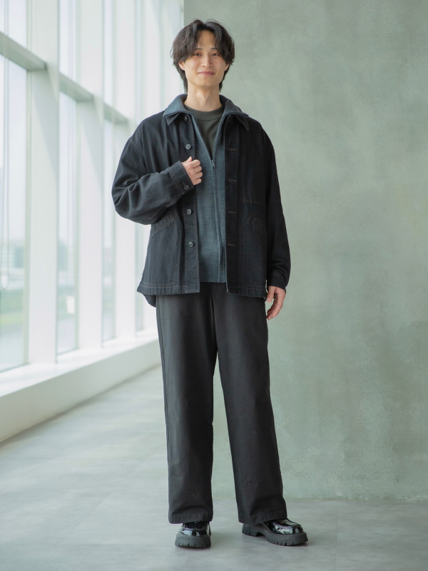 UNIQLO U セットアップ カラージャケット ジーンズ ブラック※タグなし