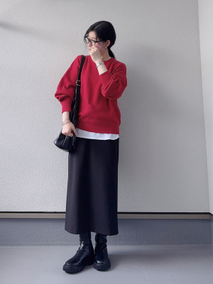 ユニクロ公式 | ダブルフェイスナロースカート