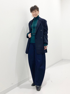 UNIFILO☆XL 未使用今季新作ネイビー ダブルフェイス ジャケット ユニクロ公式 | ダブルフェイスジャケット