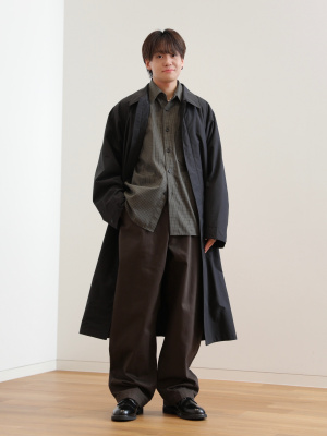 ユニクロU オーバーサイズステンカラーコート M ブラック 新品・未開封】Uniqlo U オーバーサイズステンカラーコート