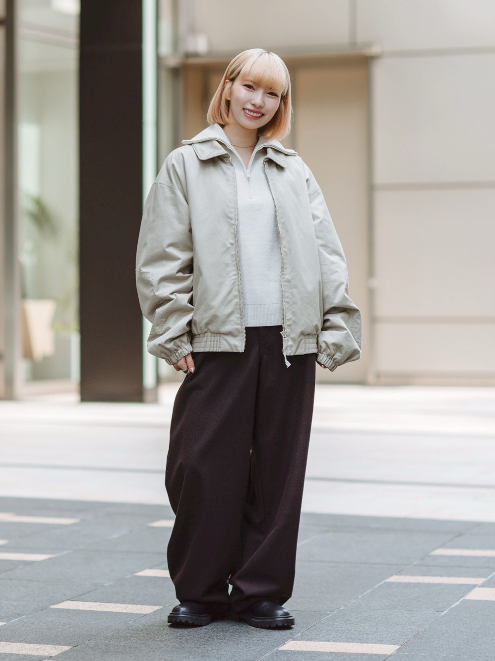 パフテックショートブルゾン オリーブ LサイズUNIQLOU 2025 ユニクロ公式 | パフテックショートブルゾン