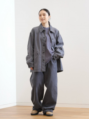 UNIQLO U オーバーサイズカラーデニムジャケット　グレーMサイズ ユニクロ公式 | オーバーサイズカラーデニムジャケット(メンズ)