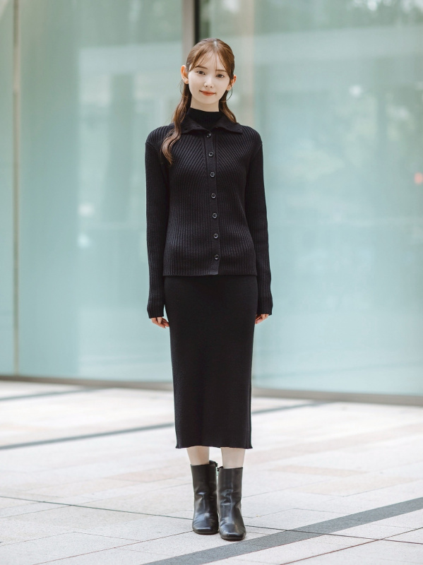 3Dニットメリノブレンドワンピース（レディース）の着用コーディネート