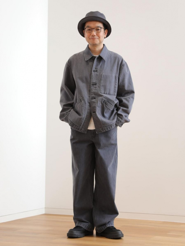 新品 UNIQLO U オーバーサイズカラーデニムジャケット XXL グレー ユーティリティオーバーサイズシャツ、オーバーサイズカラーデニム