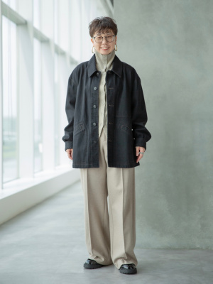 新品未使用　UNIQLO U オーバーサイズカラーデニムジャケット グレー　M UNIQLO U オーバーサイズカラーデニムジャケット グレー M