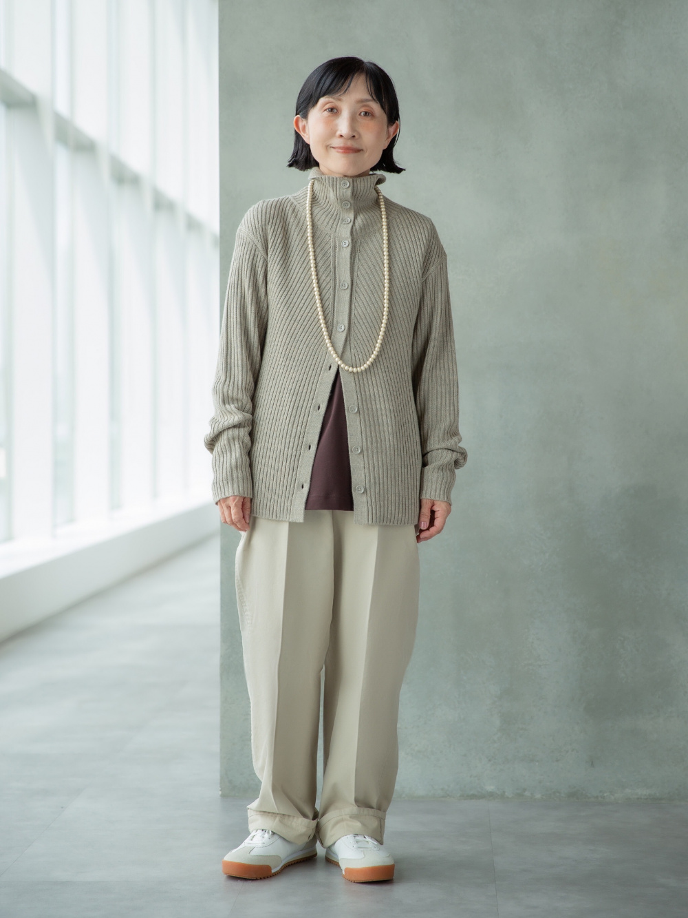 【新品】UNIQLO U メリノブレンドハイネックカーディガン ユニクロ公式 | メリノブレンドハイネックカーディガン(レディース)