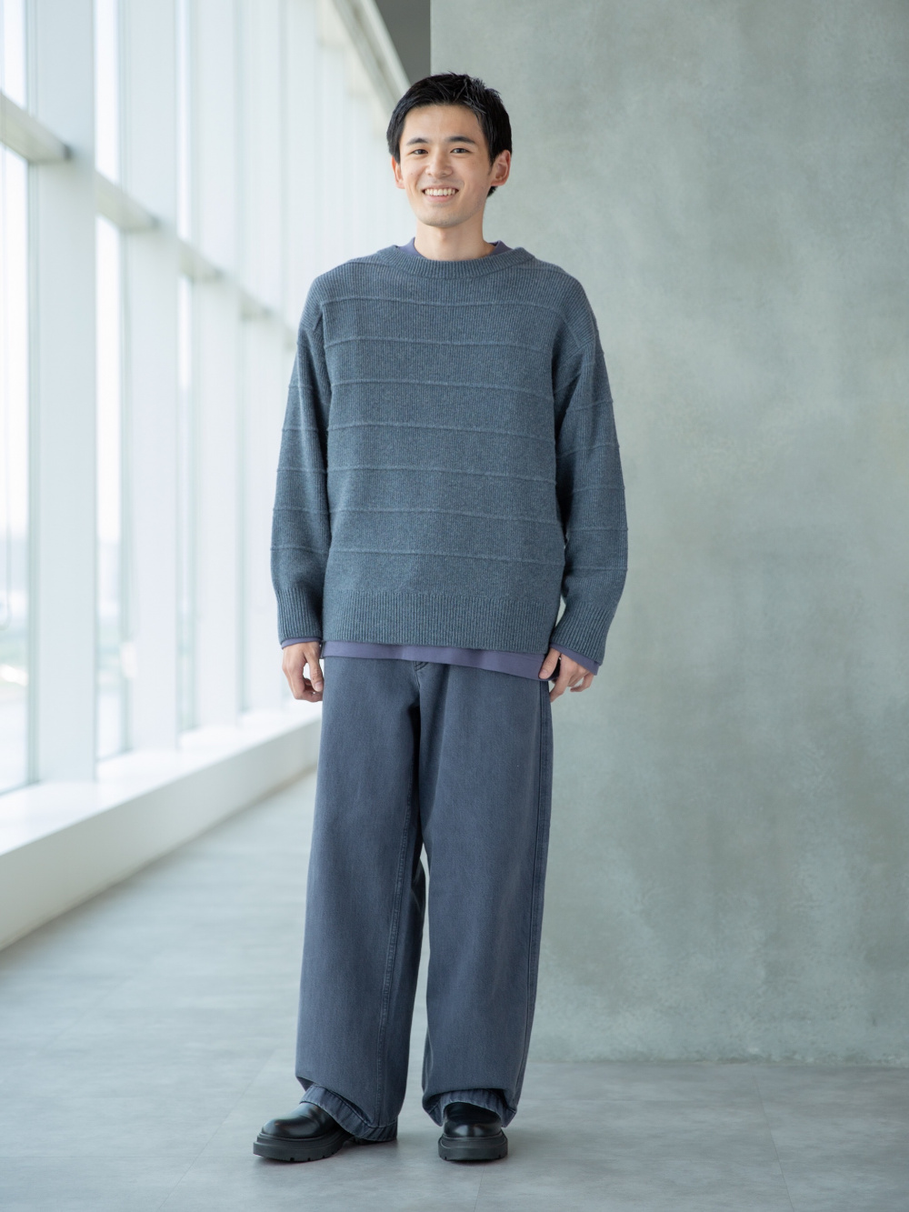 UNIQLO U オーバーサイズカラーデニムジャケット グレー M