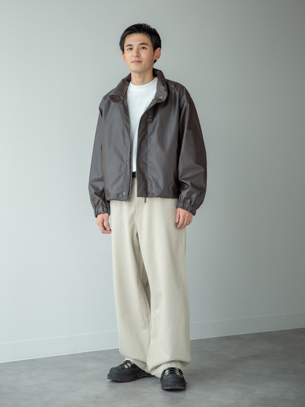 オーバーサイズカラーデニムジャケット、ワイドフィットカラー