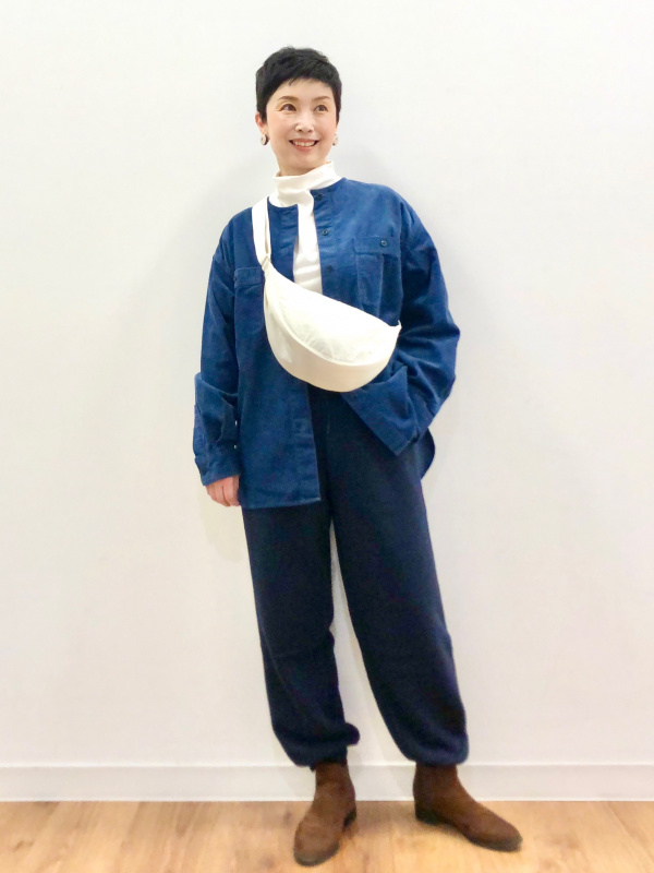 ふくろう　2点おまとめ　モックネック・ロングパンツ LEON×B'2nd×wjk】function knit easy slacks(jacquard check