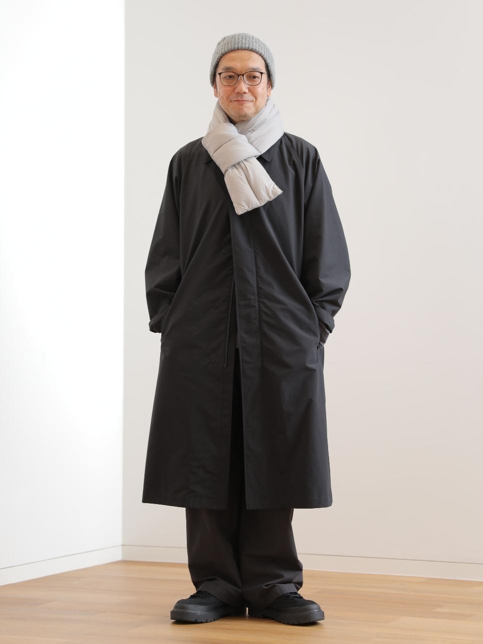 ブラッシュドスウェットワイドパンツ、オーバーサイズステンカラー