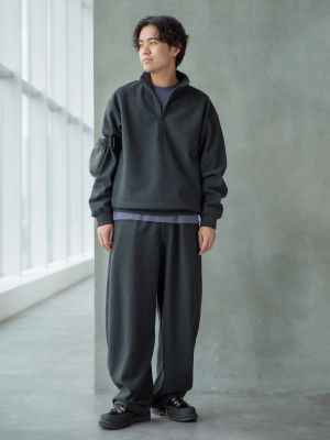 UNIQLO スウェットワイドパンツXS 黒、グレー グレー スウェット 無地 ワイドパンツ UNIQLO（ユニクロ） 十分