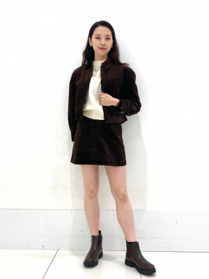 ⭐d.i.a. コーデュロイラビットファー付きミニスカート⭐サイズS⭐ セール】2段ティアードコーデュロイミニスカート（スカート